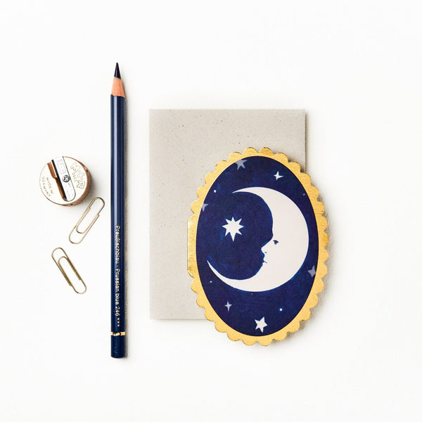 Mini Card - Moon - Little Flower Soap Co