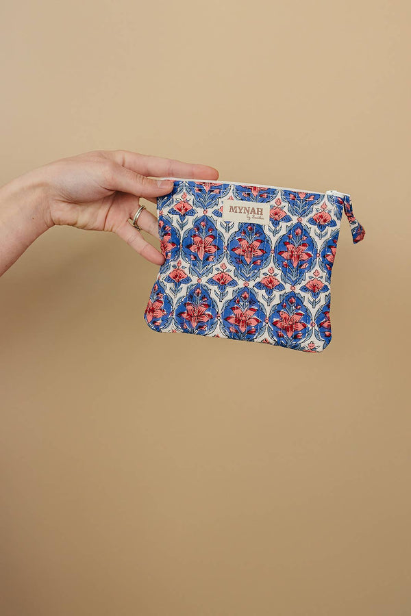 Nautical Nantucket Quilted Coin Pouch | Mini Purse - Little Flower Soap Cocosmetic bagcosmetic casecosmetic pouchbag