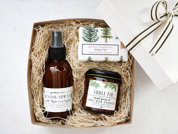 Noble Fir and White Thyme Holiday Home and Gift Box - Little Flower Soap Co