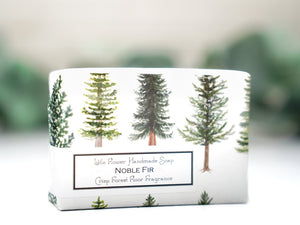 woodsy natural bar soap, men’s soap gift, winter forest soap, clay facial bar