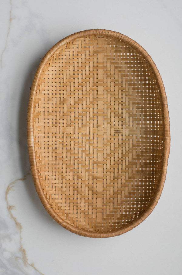Oval Farmhouse Basket - Smoked Bamboo - Little Flower Soap Co