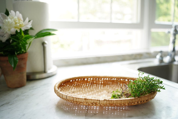 Oval Farmhouse Basket - Smoked Bamboo - Little Flower Soap Co