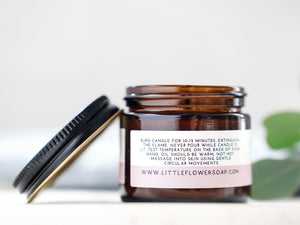 Passion Massage Oil Candle - Black Pepper Rose - Little Flower Soap Co