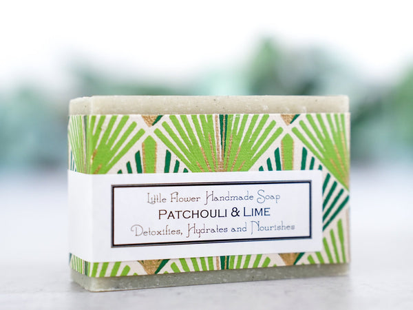 Patchouli Lime - Large Bar Soap 6oz - Little Flower Soap CoBar SoapBody SoapcortinaBar Soap