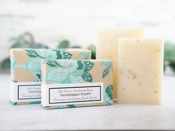 Peppermint Poppy - Large Bar Soap 6oz - Little Flower Soap Co