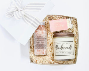Personalized Bridesmaids Proposal Gift Box with Custom Name - Little Flower Soap Co