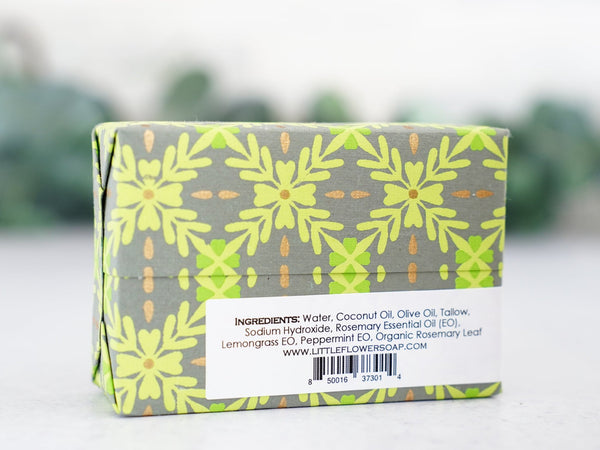 Rosemary Lemon Mint - Handmade Bar Soap - Little Flower Soap Co