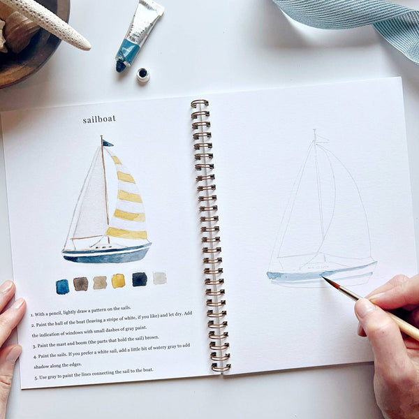 Seaside Watercolor Workbook - Little Flower Soap Co