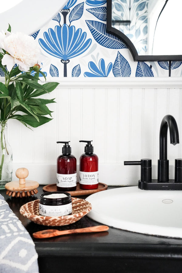 SET Liquid Hand Soap and Lotion - Lavender Bergamot - Little Flower Soap Co