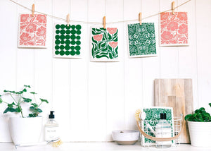 Swedish Dishcloth - Spring Tulips - Little Flower Soap Cofloralfloral printswedish dishclothcleaning