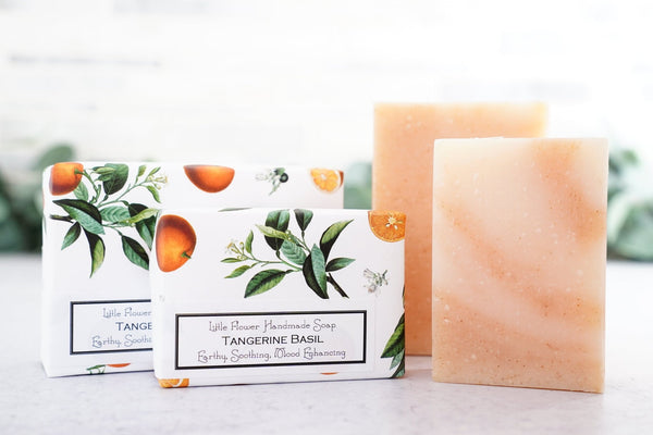 Tangerine Basil - Handmade Bar Soap - Little Flower Soap Co