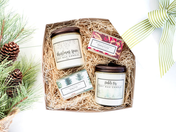 Winter Candle and Soap Gift Box - Little Flower Soap Co