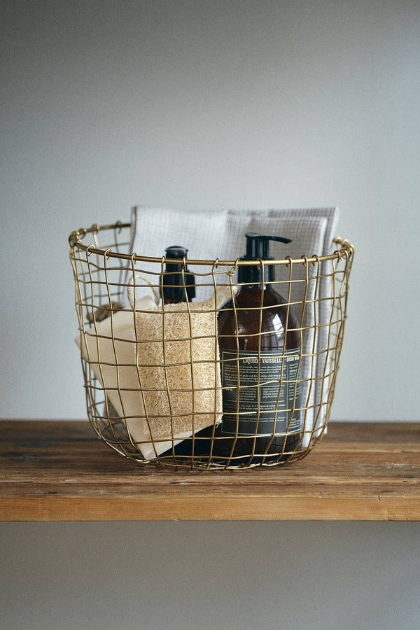 Wire Basket Round - Little Flower Soap Co