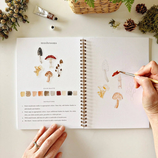 Woodland watercolor workbook - Little Flower Soap Coanimalbeginner watercolor kitemily lexart supplies