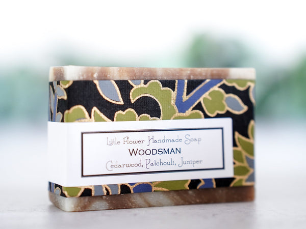 Woodsman - Large Bar Soap 6oz - Little Flower Soap Co