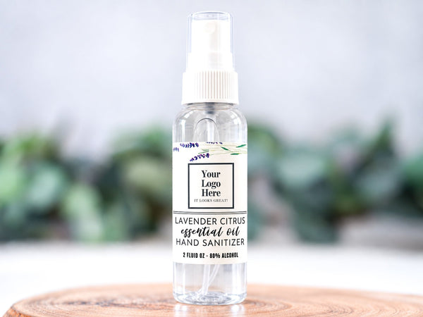 Your Logo Hand Sanitizer Spray - Case of 10 - Little Flower Soap CoCustom LabelCustom Logoyour logoHand Sanitizer