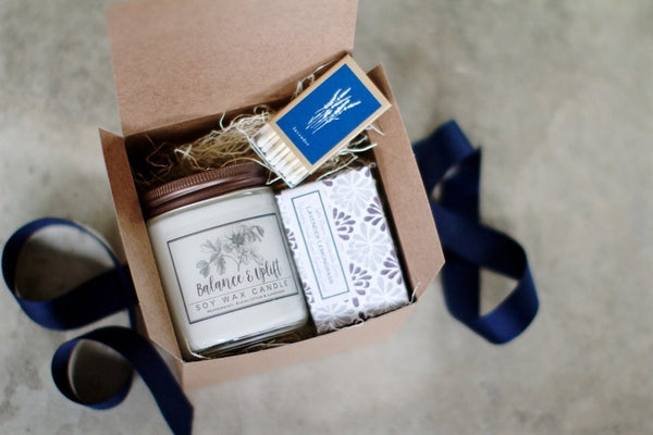 Aromatherapy Candle and Soap Gift Set - Little Flower Soap Co