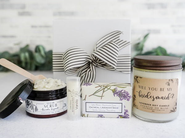 Bridesmaids Ask Gift - Will you be my Bridesmaid Relaxation Box - Little Flower Soap Co
