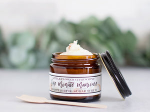Citrus Mint Sugar Scrub 2oz - Essential Oil One Minute Hand Treatment - Little Flower Soap Co