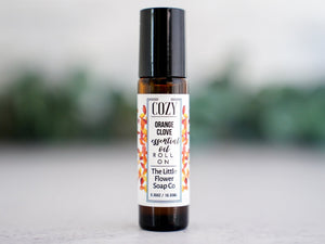 FOCUS - Rose Lemon Peppermint Essential Oil Roll - on Aromatherapy - Little Flower Soap Co