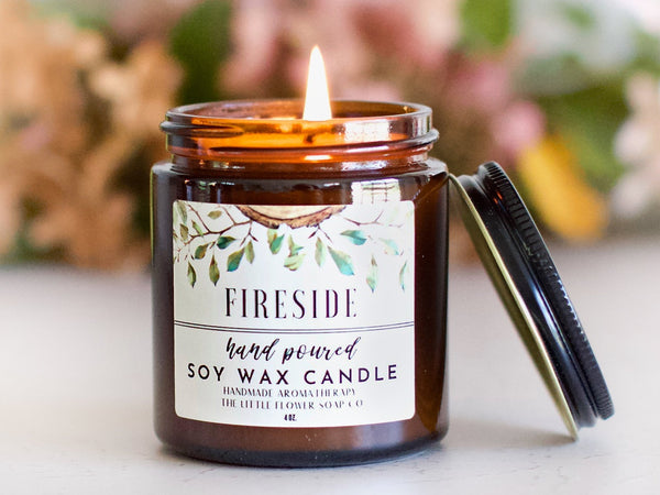 Fresh Peach Hand Poured Candle - Little Flower Soap Co