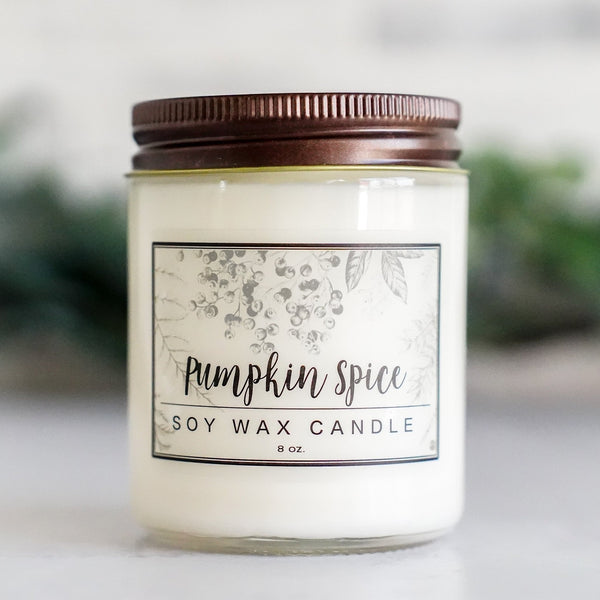 Lemon Verbena Essential Oil - 8oz Soy Wax Candle - Little Flower Soap Co