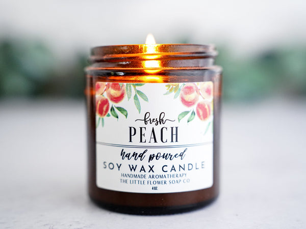 Lemon Verbena Hand Poured Candle - Little Flower Soap Co