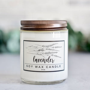 Noble Fir Essential Oil - 8oz Soy Wax Candle - Little Flower Soap Co