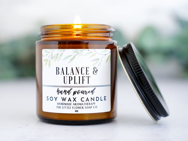 Oakmoss and Amber Hand Poured Candle - Little Flower Soap Co