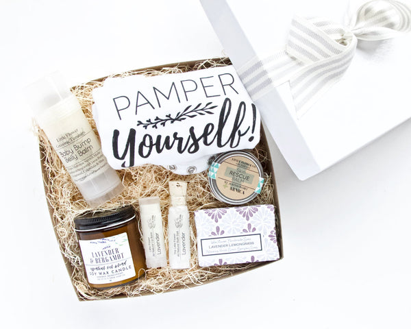 Pregnancy Care Package - Natural Spa Gift and Pamper Yourself onesie - Little Flower Soap Co