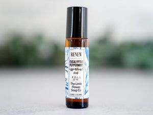 RENEW - Eucalyptus Peppermint Essential Oil Roll - on Aromatherapy - Little Flower Soap Co