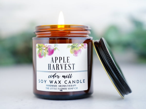 Suede and Hickory Hand Poured Candle - Little Flower Soap Co