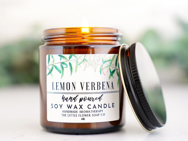 Suede and Hickory Hand Poured Candle - Little Flower Soap Co