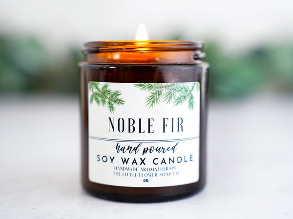 Suede and Hickory Hand Poured Candle - Little Flower Soap Co